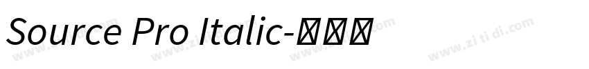 Source Pro Italic字体转换 Source Pro Italic字体转换